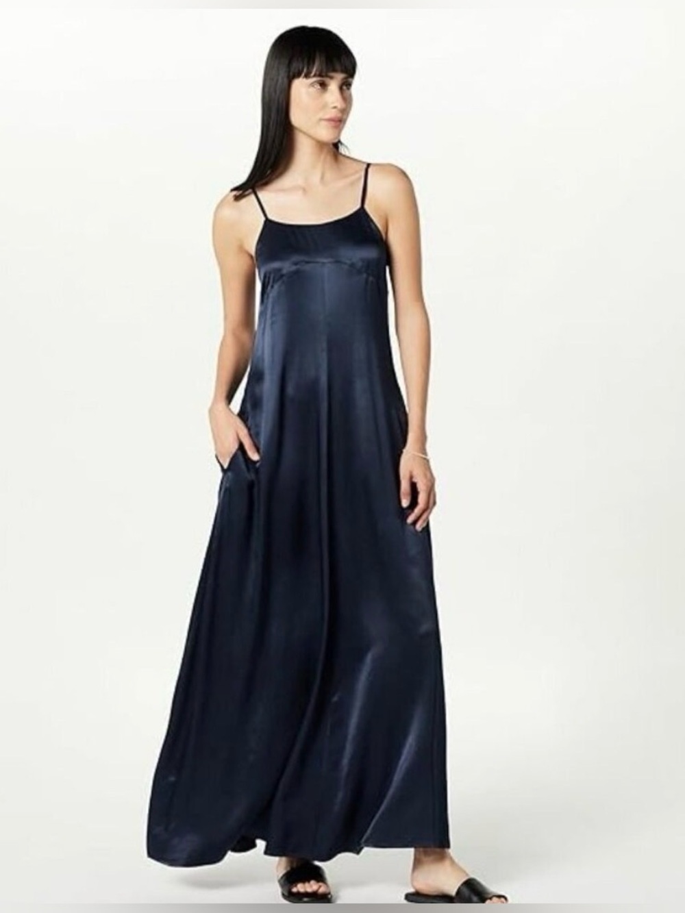 The Drop Long Maxi Slip Dress “Sky Captain” Midnight Blue NWT
Size Small